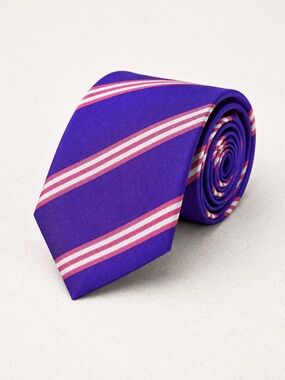 Brooks Brothers Purple  Repp Stripe Tie Classic Business Preppy Wedding Academia